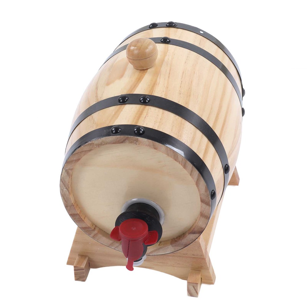 Wine Whiskey Beer - Set di 7 Barili Vintage in