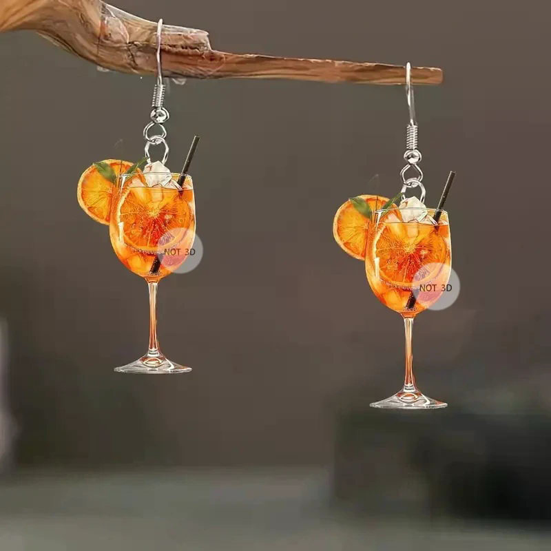 Wine Beer Festival - Orecchini a forma di bicchiere di
