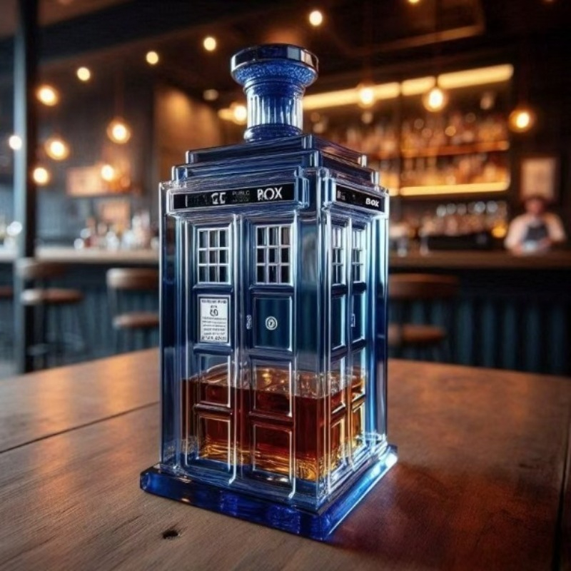 Wine Whiskey Beer - Decanter Creativo a Forma di Cabina