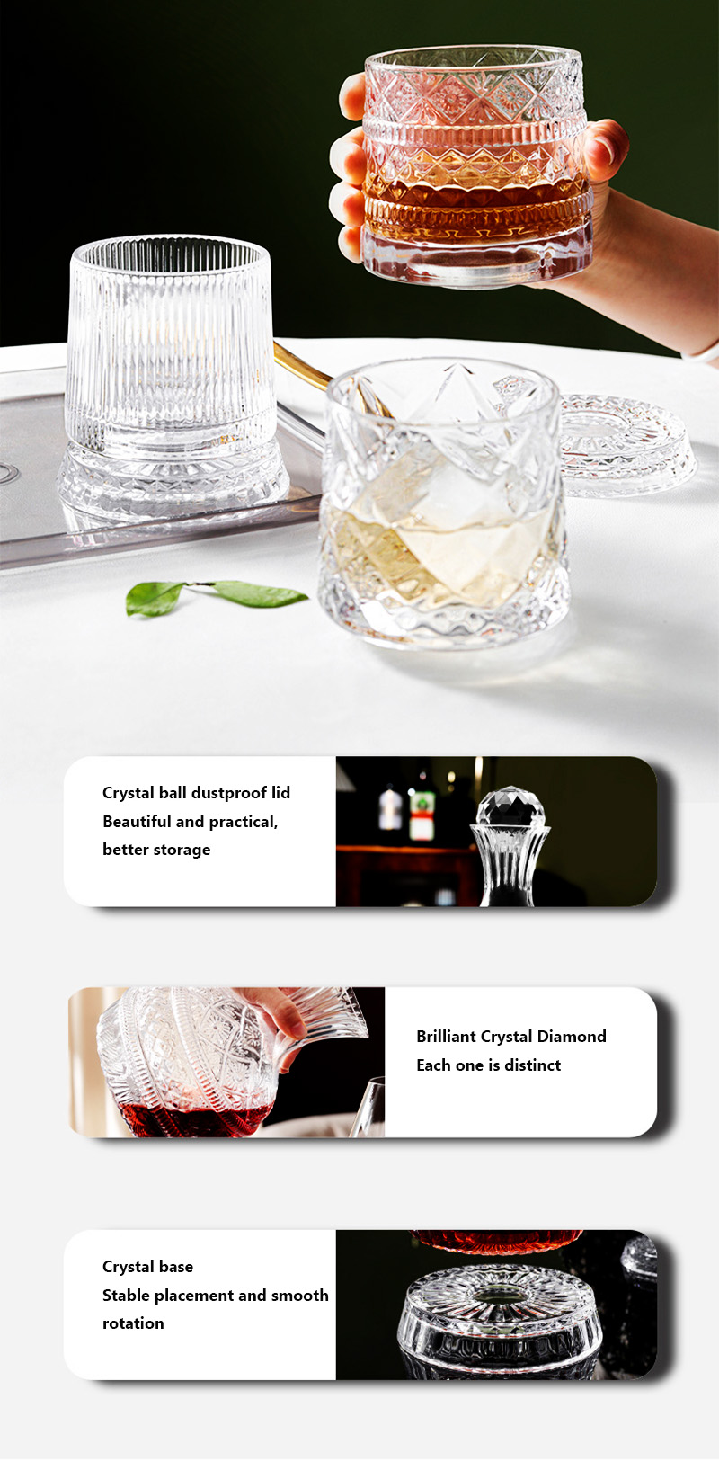 DEOUNY Decanter per vino rotan - Wine Whiskey Beer recensione e prezzo