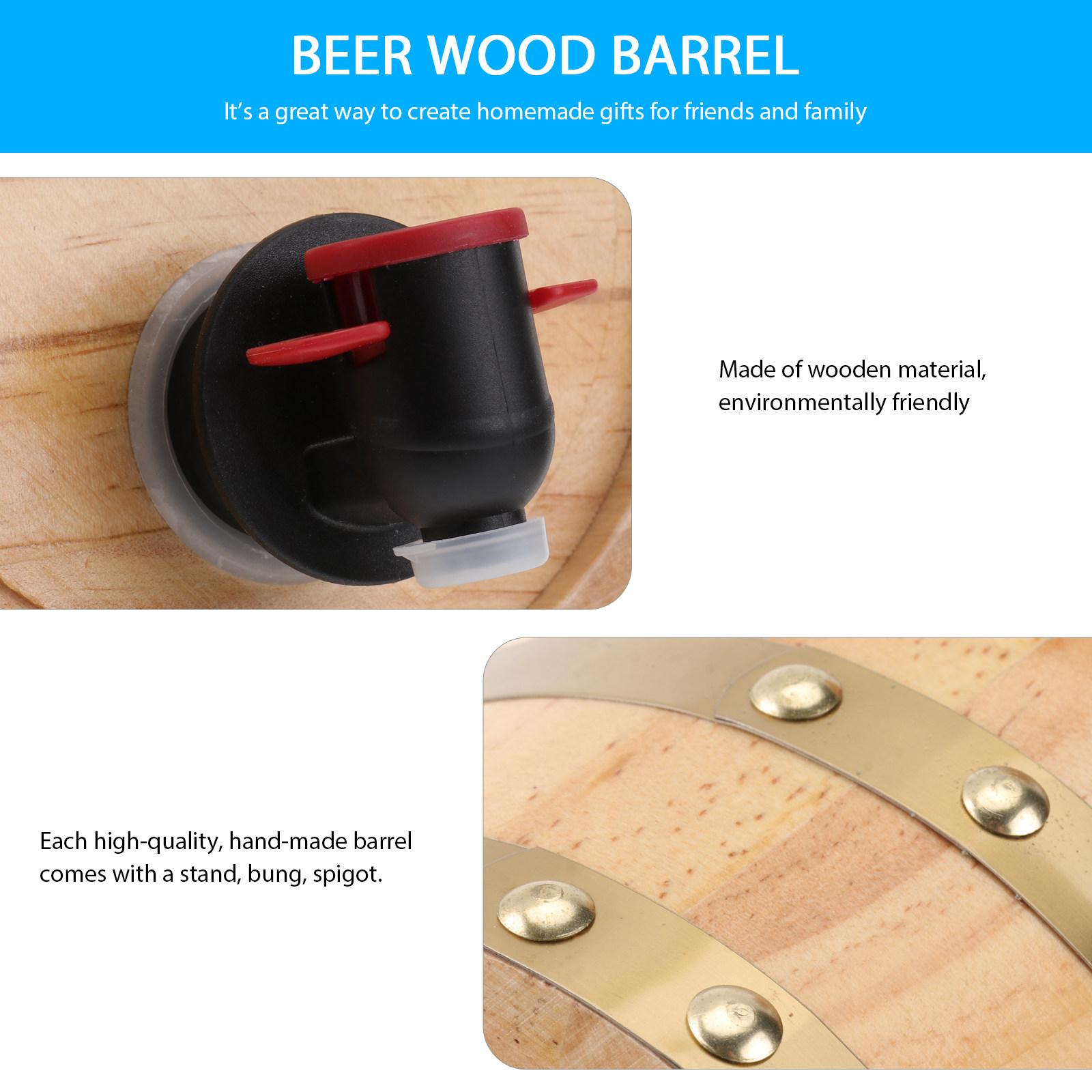 Set di 1 Bottiglia in Legno di - Wine Beer Spirit recensione e prezzo